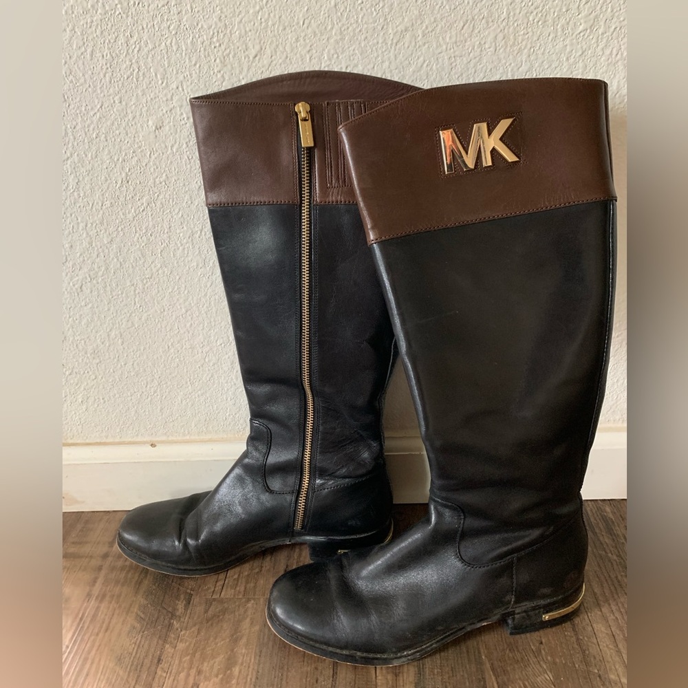 Michael Kors Black and Brown Women's Boots